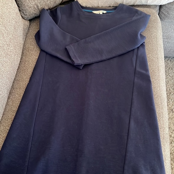 Boden Navy Blue Crew Neck Long Sleeves Knit Stretch Dress Size 4L - Picture 5 of 8